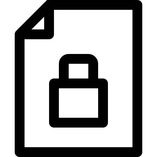 Security, document, app, essential icon