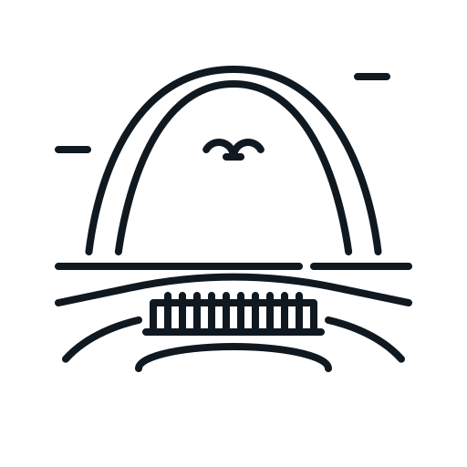 Arch, building, gate, gateway, landmark, usa icon