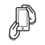 Handheld Devices and Hand Gestures icon 64x64