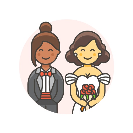Gown, lesbian, suit, wedding icon