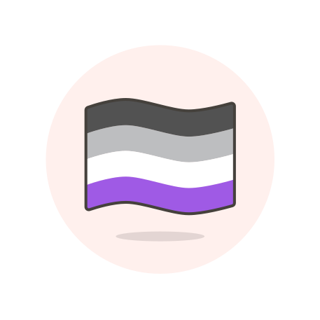 Asexual, flag, wave icon