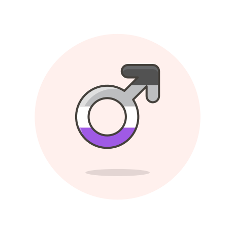 Asexual, male icon