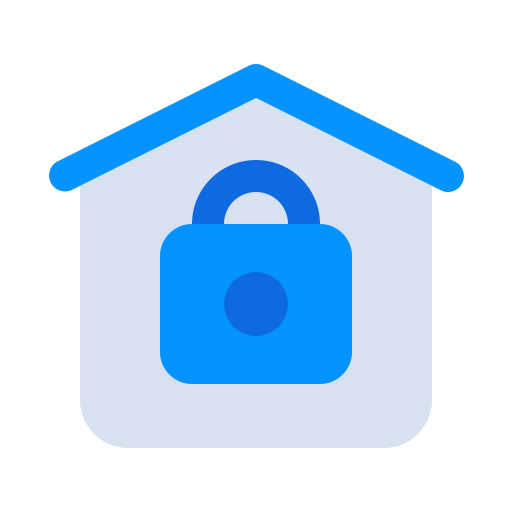 Home, house, internet, lock, locked, padlock, security icon