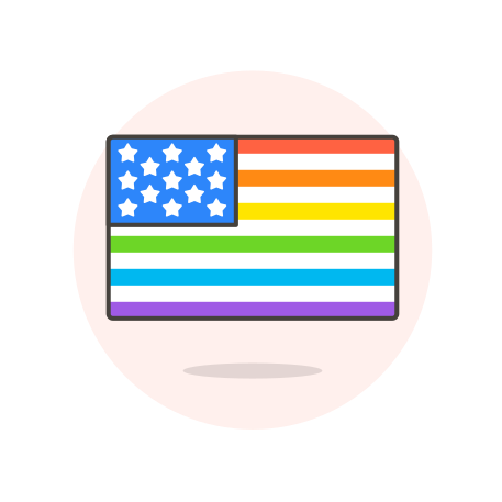 Flag, lgbtq, usa icon