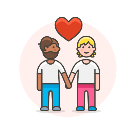 Couple, gay, hands, hold icon