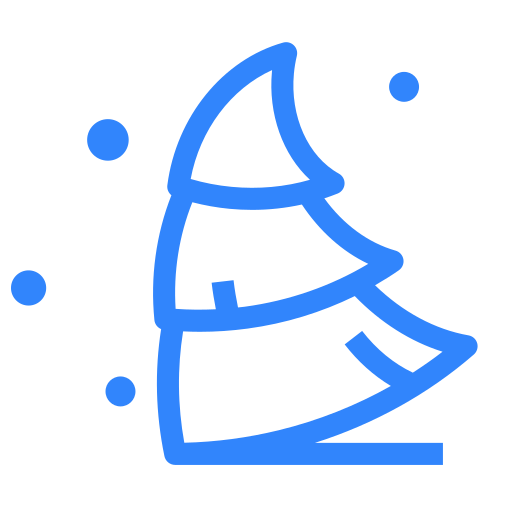 Christmas, newyear, snow, tree icon