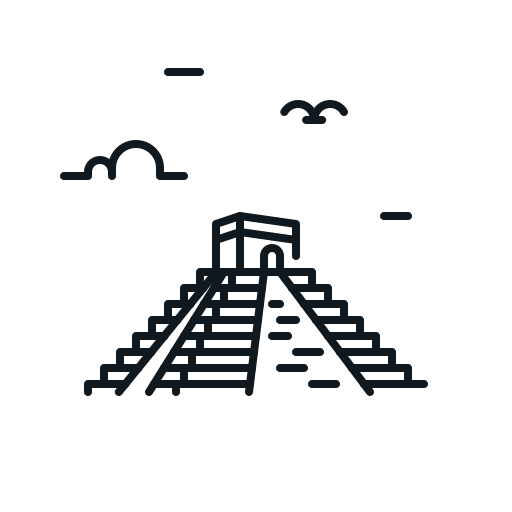 Ancient, chitzen, itza, landmark, mexico, pyramid, temple icon