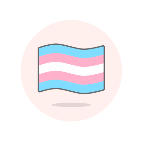 Flag, transgender, wave icon