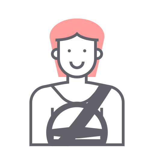 Avatar, driving, female, woman icon