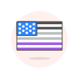 Asexual,Flag,Usa