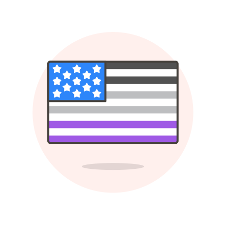 Asexual, flag, usa icon
