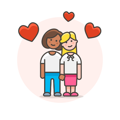 Couple, head, lesbian, love, to icon