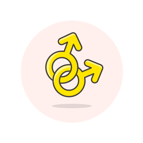 Gay, male, sign icon