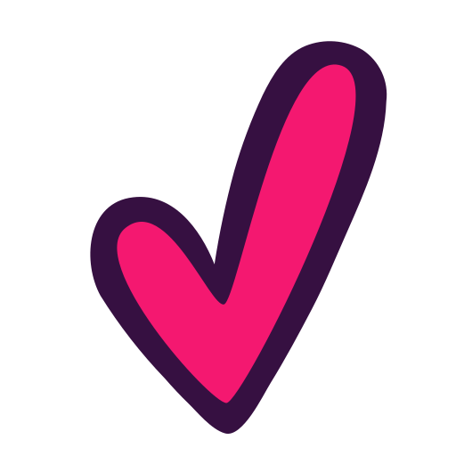 Complete, check, mark, heart, ok, done icon