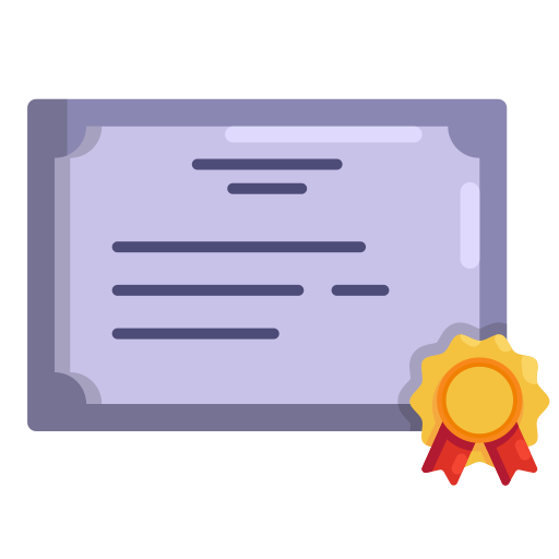 Certificates, champion, education, learning, medal, school icon