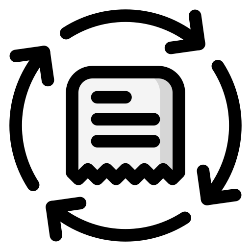 Document, paper, recycle, recycling icon