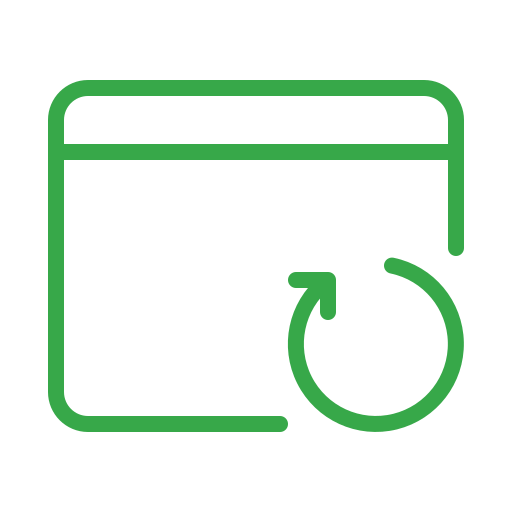 Browser, refresh, restart, sync, web, window icon