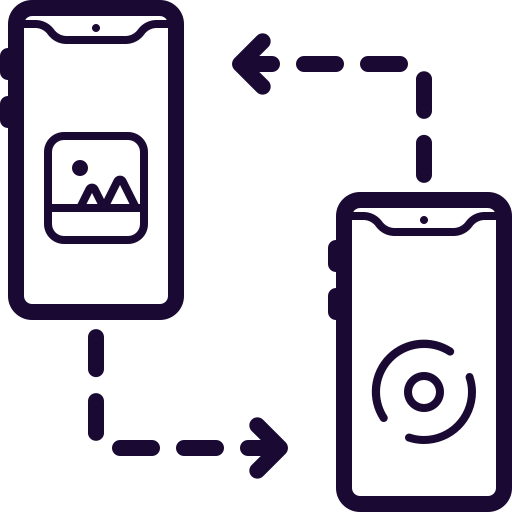 Content, data, mobile, share, sync, transfer icon