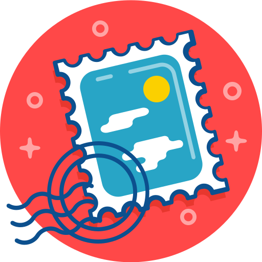 Letter, mail, post, postcard, send, stamp icon