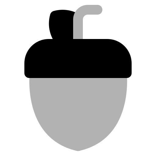 Acorn, fruit, fresh, vegetarian, nutrition icon