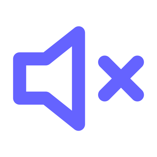 Volume, mute icon