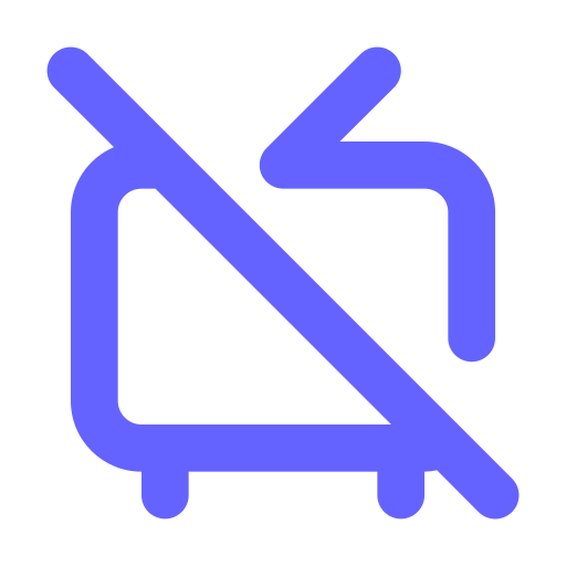 Tv, retro, slash icon