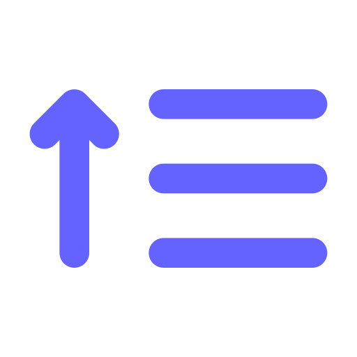Sort, amount, up icon
