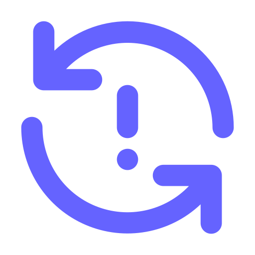 Sync, exclamation icon