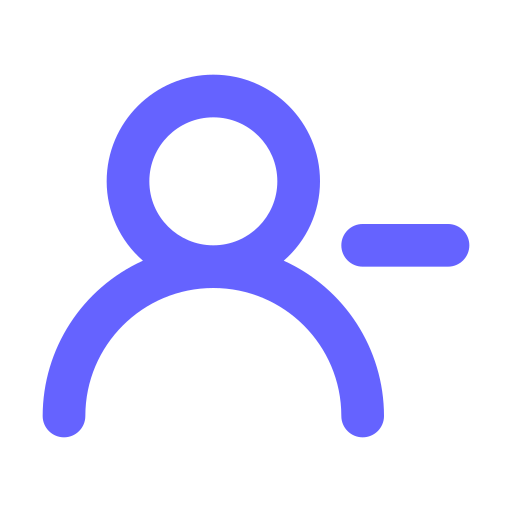 User, minus icon