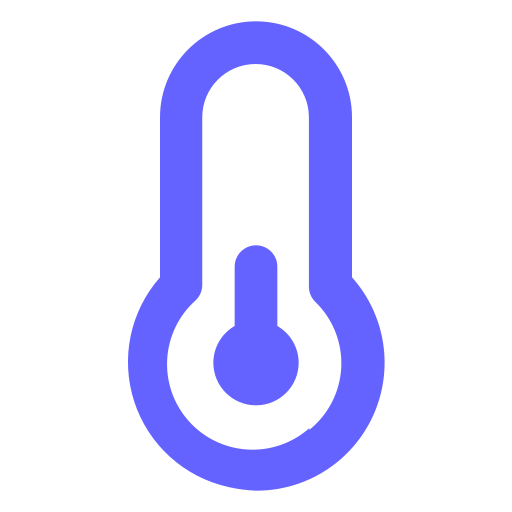 Temperature, quarter icon