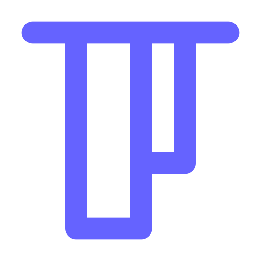 Vertical, align, top icon