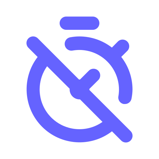 Stopwatch, slash icon