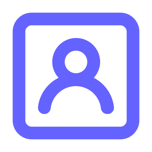 User, square icon