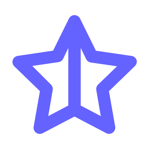 Star, half, alt icon