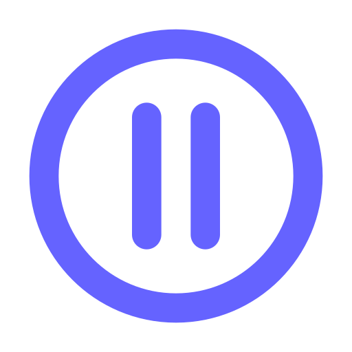 Pause, circle icon