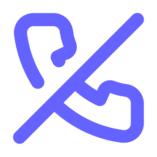 Phone, slash icon