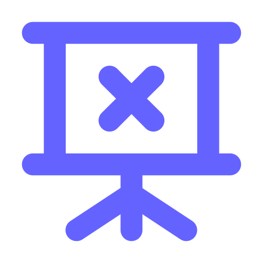 Presentation, times icon
