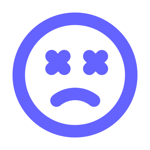 Sad, dizzy icon