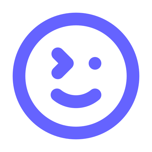 Smile, squint, wink icon