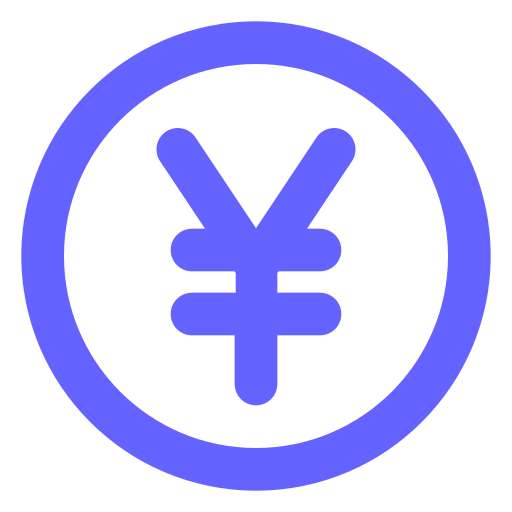 Yen, circle icon