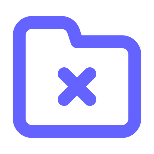 Folder, times icon