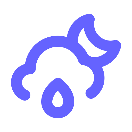 Forecastcloud, moon, tear icon