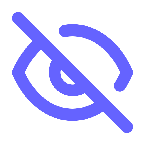 Eye, slash icon