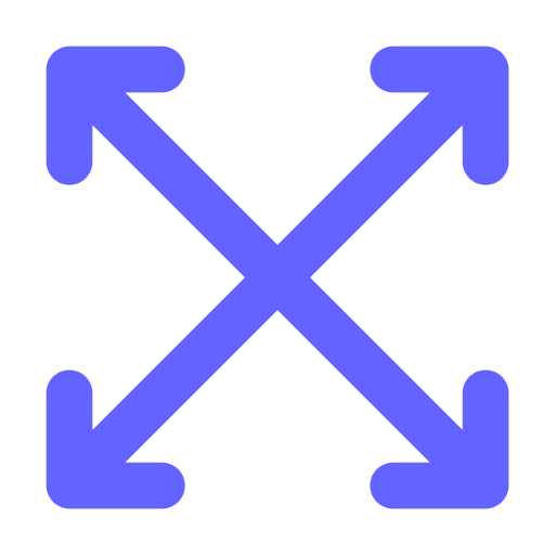 Expand, arrows icon