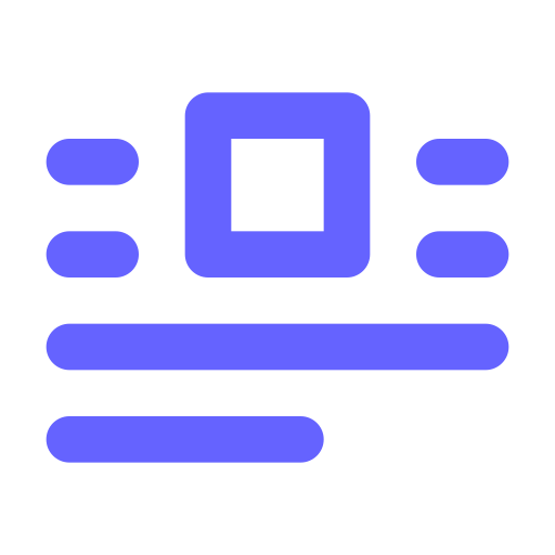 Document, layout, center icon