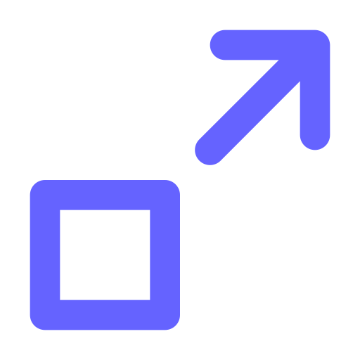 Expand, from, corner icon