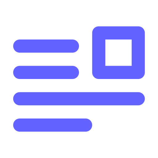 Document, layout, right icon