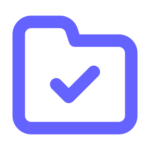 Folder, check icon
