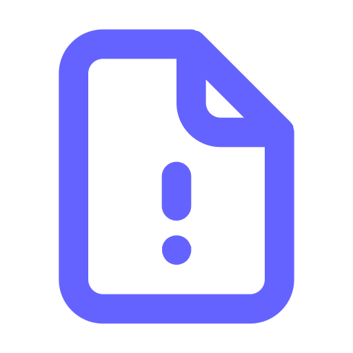 File, exclamation icon