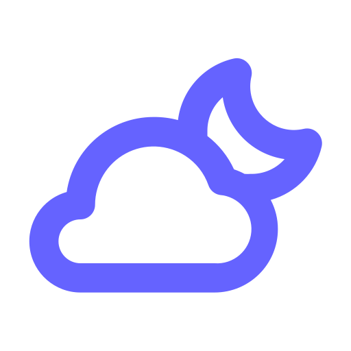 Cloud, moon icon